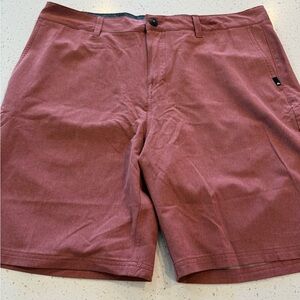 Quicksilver Shorts Men 36 Coral Amphibian 4 Way Stretch Golf Dry Flight Outdoor
